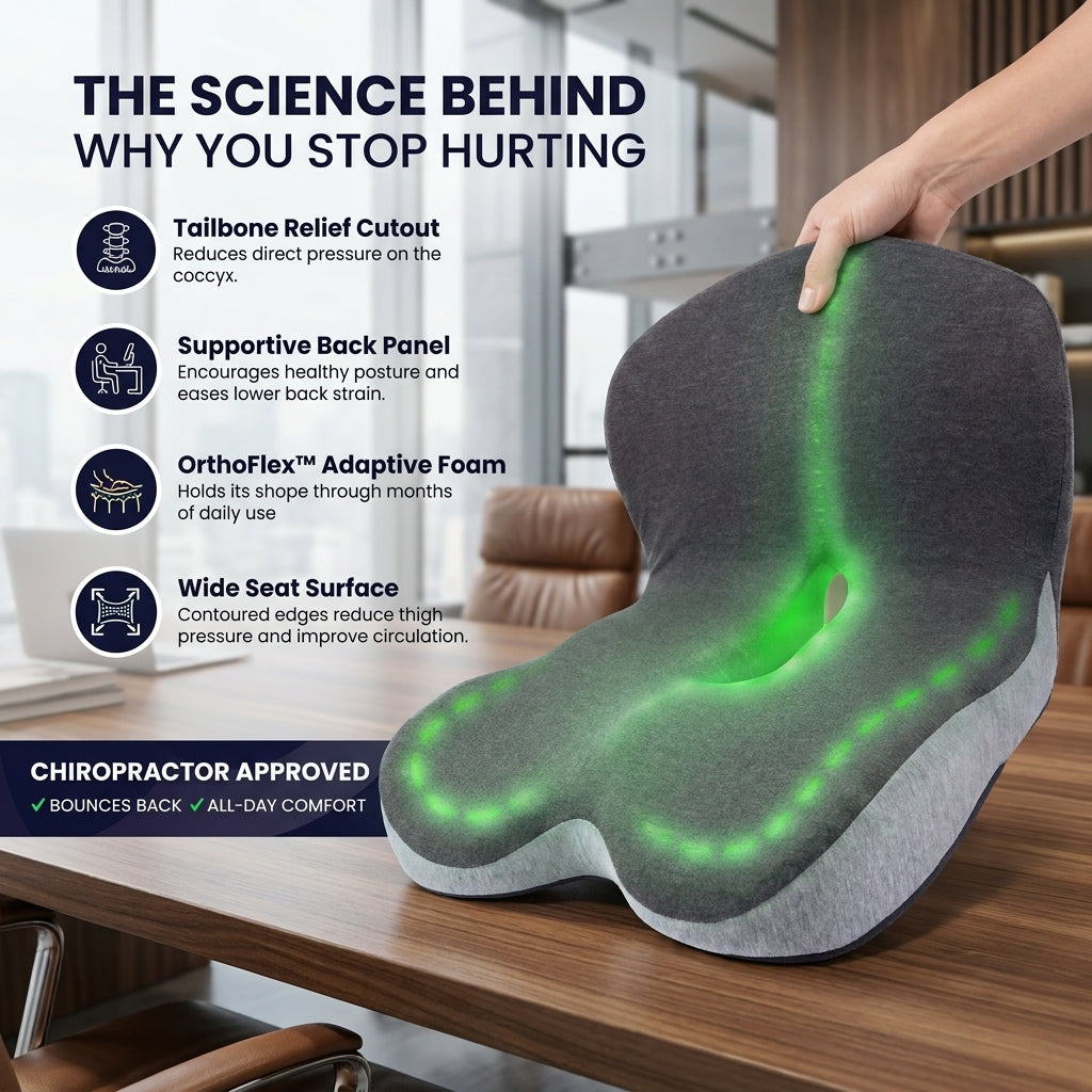 Ergonomic Memory Foam Seat and Lumbar Cushion