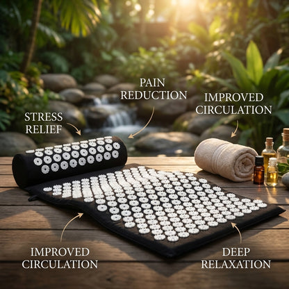 Acupressure Mat and Pillow Set for Relaxation